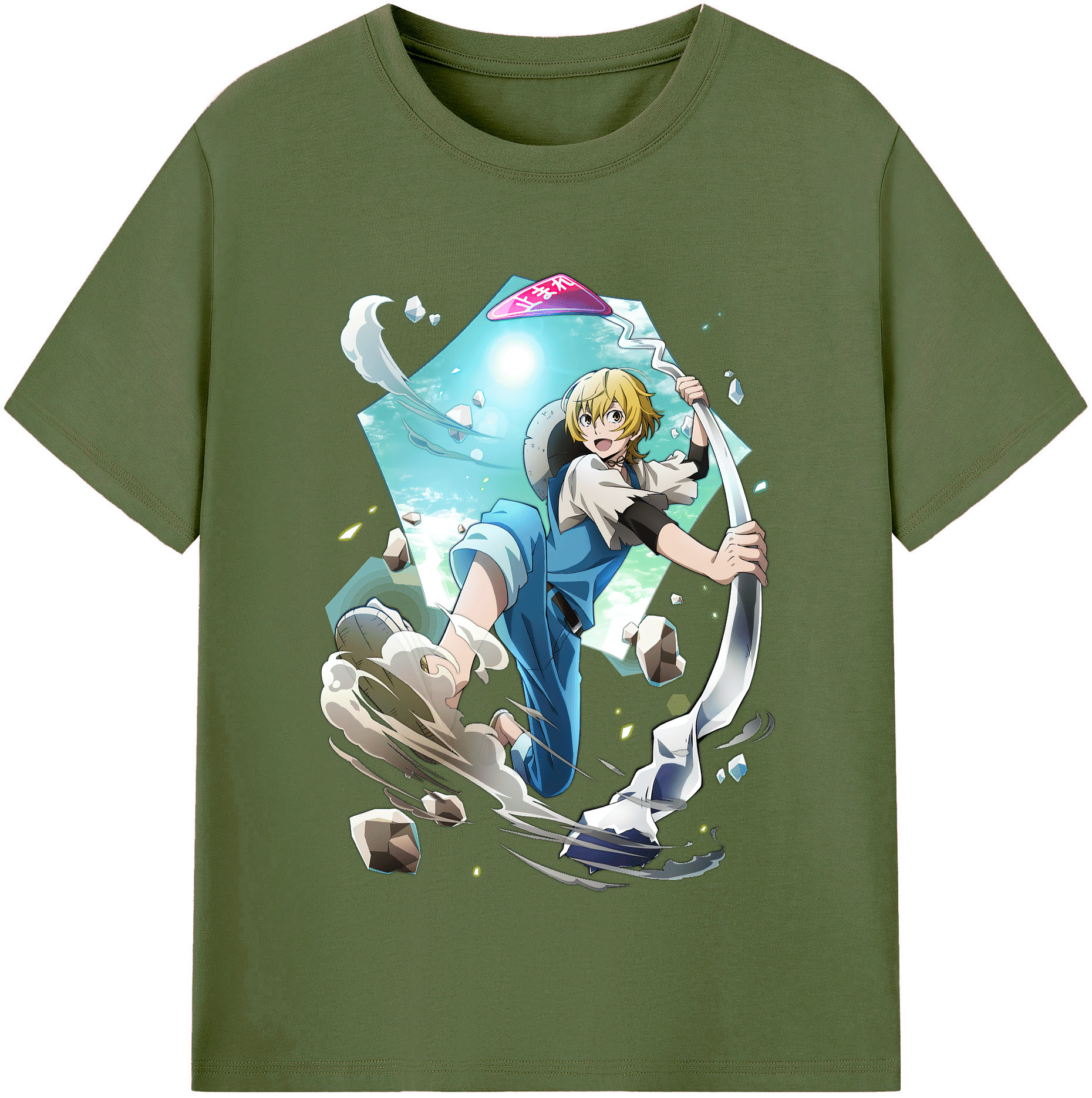 （画像用） 文豪ストレイドッグス Bungo Stray Dogs 綿100％半袖Tシャツ（フロントプリント）